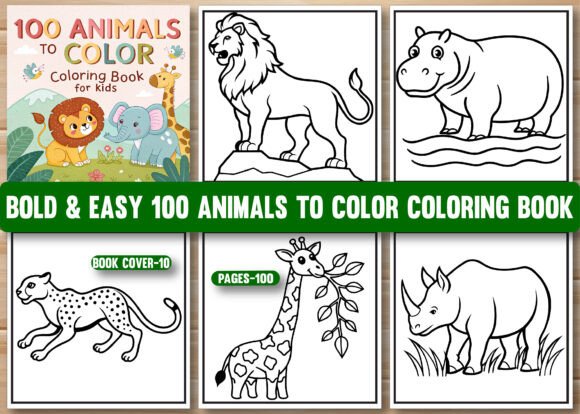 100 Animals to Color Coloring Pages