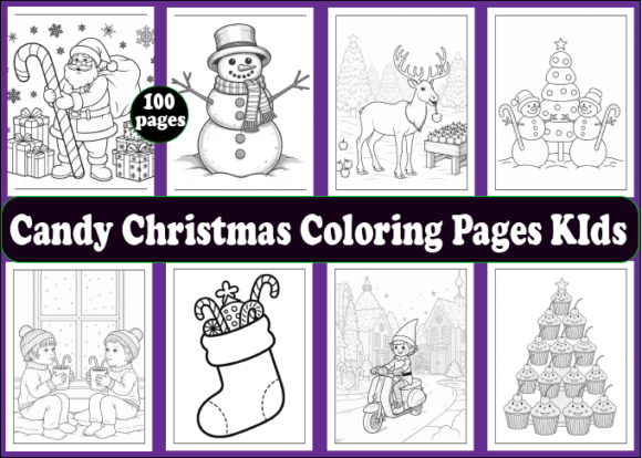 100 Candy Christmas Coloring Pages Kids