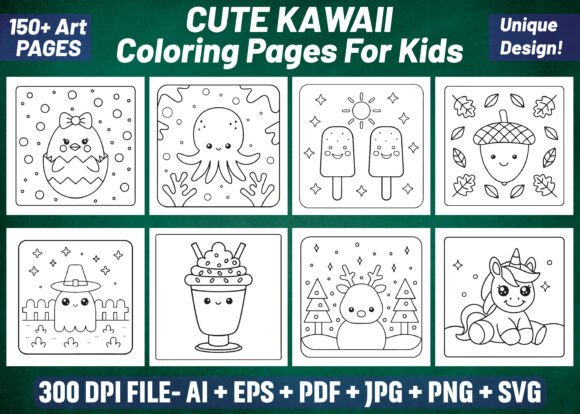 150 Cute Kawaii Kids Coloring Pages: A Strategic Resource for Creativity and Business