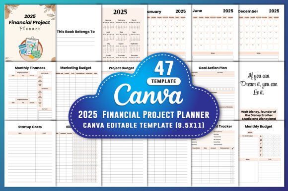 2025 Financial Project Planner Canva KDP: A Comprehensive Tool for Financial Planning and Organization