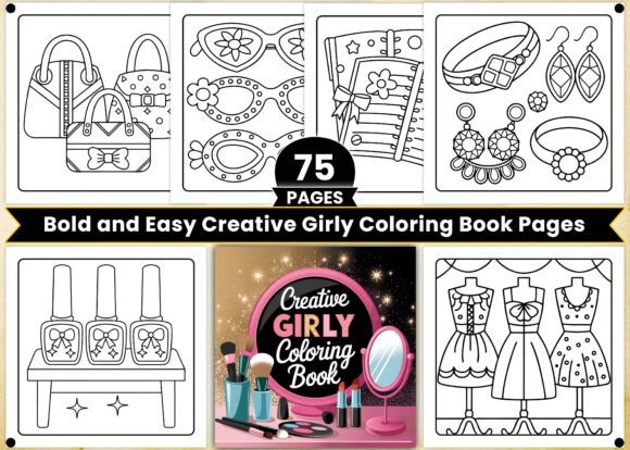 Bold Easy Creative Girly Coloring Pages