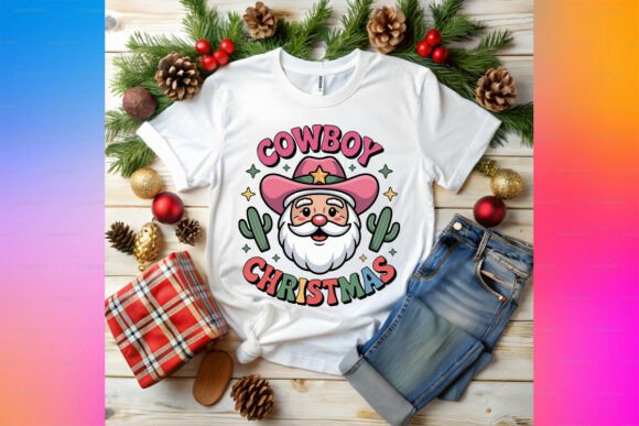 Cowboy Santa Classic T-Shirt - Vector