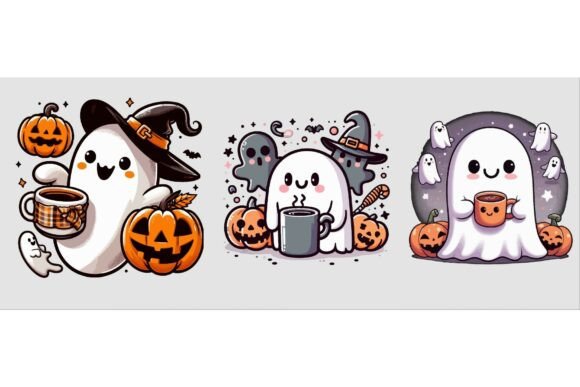 Cute Ghost Vector Art for Halloween