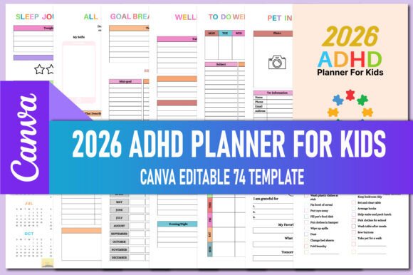 Editable 2026 ADHD Planner for KidsCanva: A Comprehensive Guide for Parents and Educators