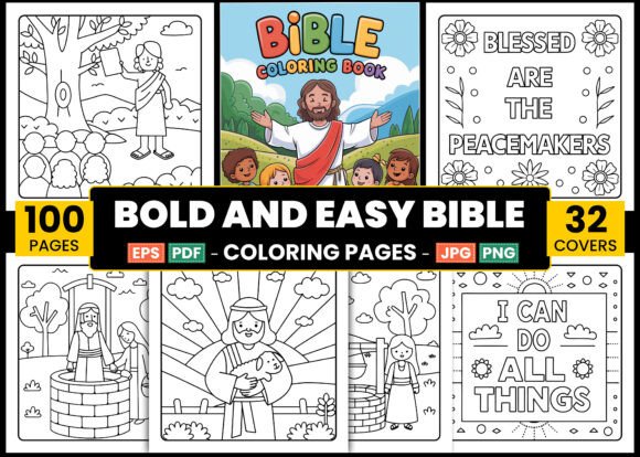 Exploring the World of 100 Bold and Easy Bible Coloring Pages