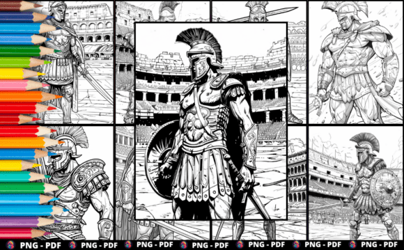 Gladiators of the Coliseum – 39 Pages: A Deep Dive into Ancient Roman Art and Coloring
