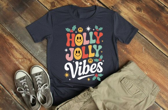 Holly Jolly Vibes Christmas T-shirt