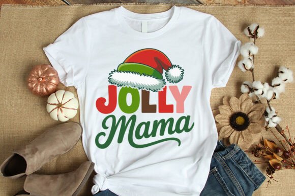 Jolly Mama Merry Christmas T-shirt: A Versatile Design for Holiday Celebrations and Beyond