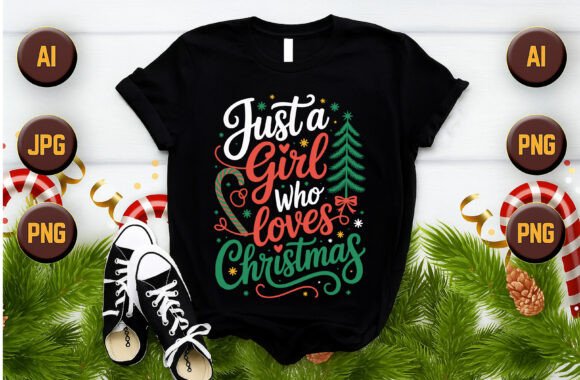 Just a Girl Who Loves Christmas T-Shirt