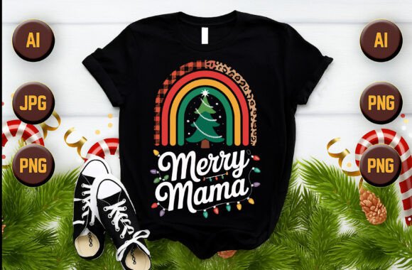 Merry Mama Oversized T-Shirt: A Versatile Design for Creative Projects