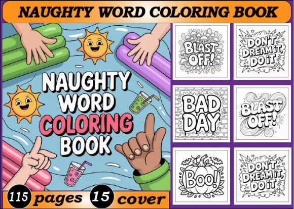 Naughty Word Coloring Pages for Adults – A Fun and Stress-Relieving Adult Activity