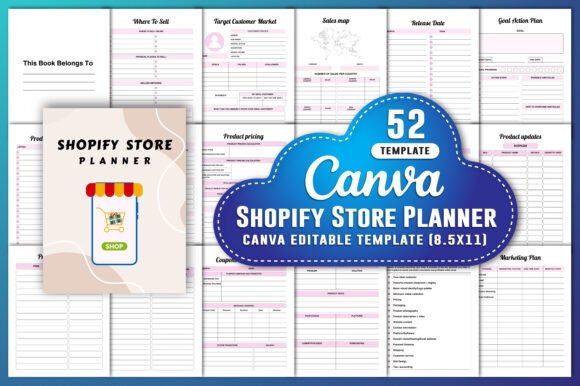 Shopify Store Planner Canva KDP Interior: A Tool for Entrepreneurs and Creators