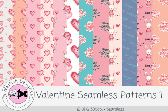 Valentine Seamless Patterns 1 – 12 JPG: Elevating Your Creative Projects with Timeless Design